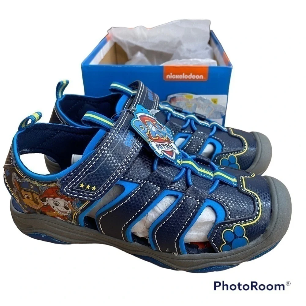 Paw Patrol Light Up Caged Sandals NWT Sz 12 Toddler Nickelodeon Kids Shoes